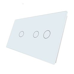 WELAIK dvojnásobný skleněný panel 1+2 -  bílý