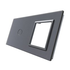 WELAIK dvojnásobný skleněný panel 1+zás - tmavě šedý
