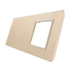 WELAIK dvojnásobný skleněný panel 1+zás- ivory creme