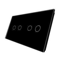 WELAIK dvojnásobný skleněný panel 2+2 - černý