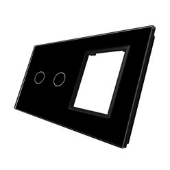 WELAIK dvojnásobný skleněný panel 2+zás - černý