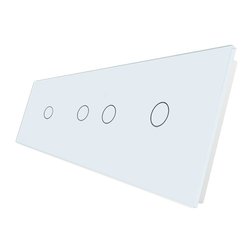 WELAIK trojnásobný skleněný panel 1+2+1 - bílý