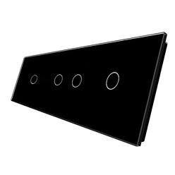 WELAIK trojnásobný skleněný panel 1+ 2 +1 - černý