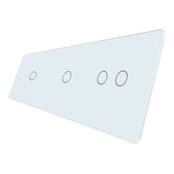 WELAIK trojnásobný skleněný panel 1+1+2 - bílý