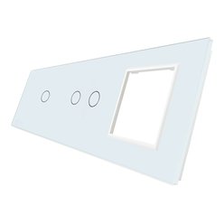 WELAIK trojnásobný skleněný panel 1+2+zás - bílý