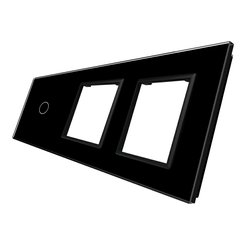 WELAIK trojnásobný skleněný panel 1+zás+zás - černý
