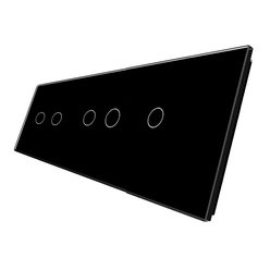 WELAIK trojnásobný skleněný panel 2+ 2 +1 - černý