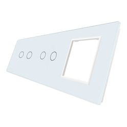 WELAIK trojnásobný skleněný panel 2+2+zás - bílý