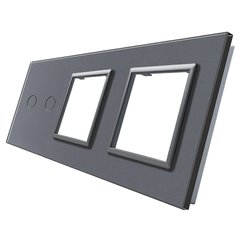 WELAIK trojnásobný skleněný panel 2+zás+zás - tmavě šedý