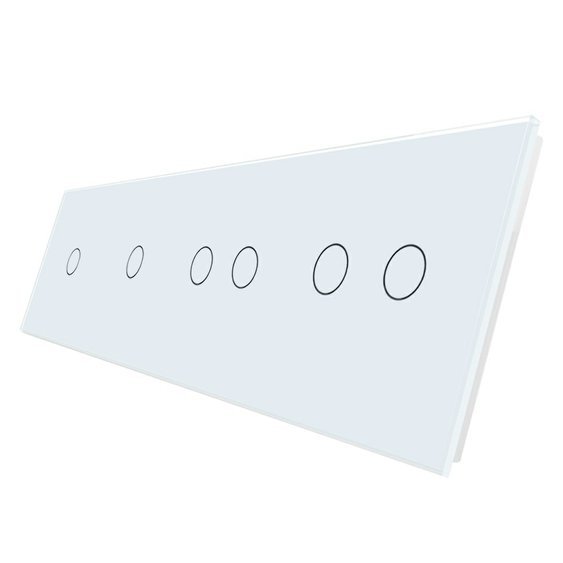 WELAIK čtyřnásobný panel vypínače skleněný 1+1+2+2 - bílý..jpg