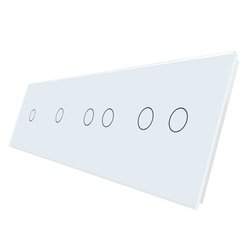 WELAIK čtyřnásobný panel vypínače skleněný  1+1+2+2 - bílý