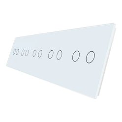 WELAIK pětinásobný panel vypínače skleněný 2+2+2+2+2 -bílý