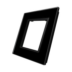 WELAIK rámeček zásuvkový skleněný  - černý