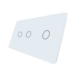 WELAIK dvojnásobný skleněný panel 2+1-  bílý