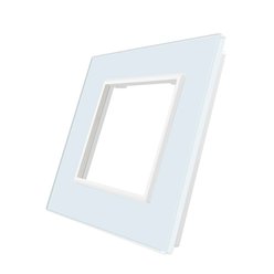 WELAIK rámeček zásuvkový skleněný  - bílý