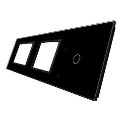 WELAIK trojnásobný skleněný panel zás+zás+1 - černý