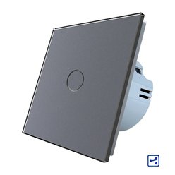 WELAIK skleněný dotykový vypínač schodišťový/křížový kompletní ř.6/7- tmavě šedý