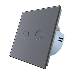 WELAIK skleněný dotykový vypínač kompletní ř.5- tmavě šedý