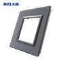 WELAIK rámeček zásuvkový skleněný - tmavě šedý A18DS1.jpg