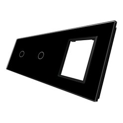 WELAIK trojnásobný skleněný panel 1+1+zás - černý