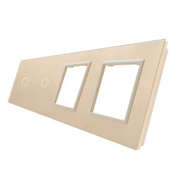 WELAIK čtyřnásobný skleněný panel 1+1+zás+zás-  ivory creme