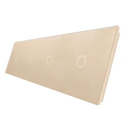 WELAIK čtyřnásobný panel vypínače skleněný 1+1+1+1 - ivory cream