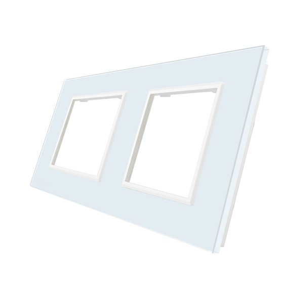 WELAIK rámeček zásuvkový dvojitý skleněný - bílý.jpg