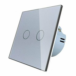 WELAIK skleněný dotykový vypínač kompletní ř.5- šedý