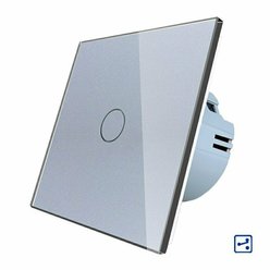 WELAIK skleněný dotykový vypínač schodišťový/křížový kompletní ř.6/7- šedý